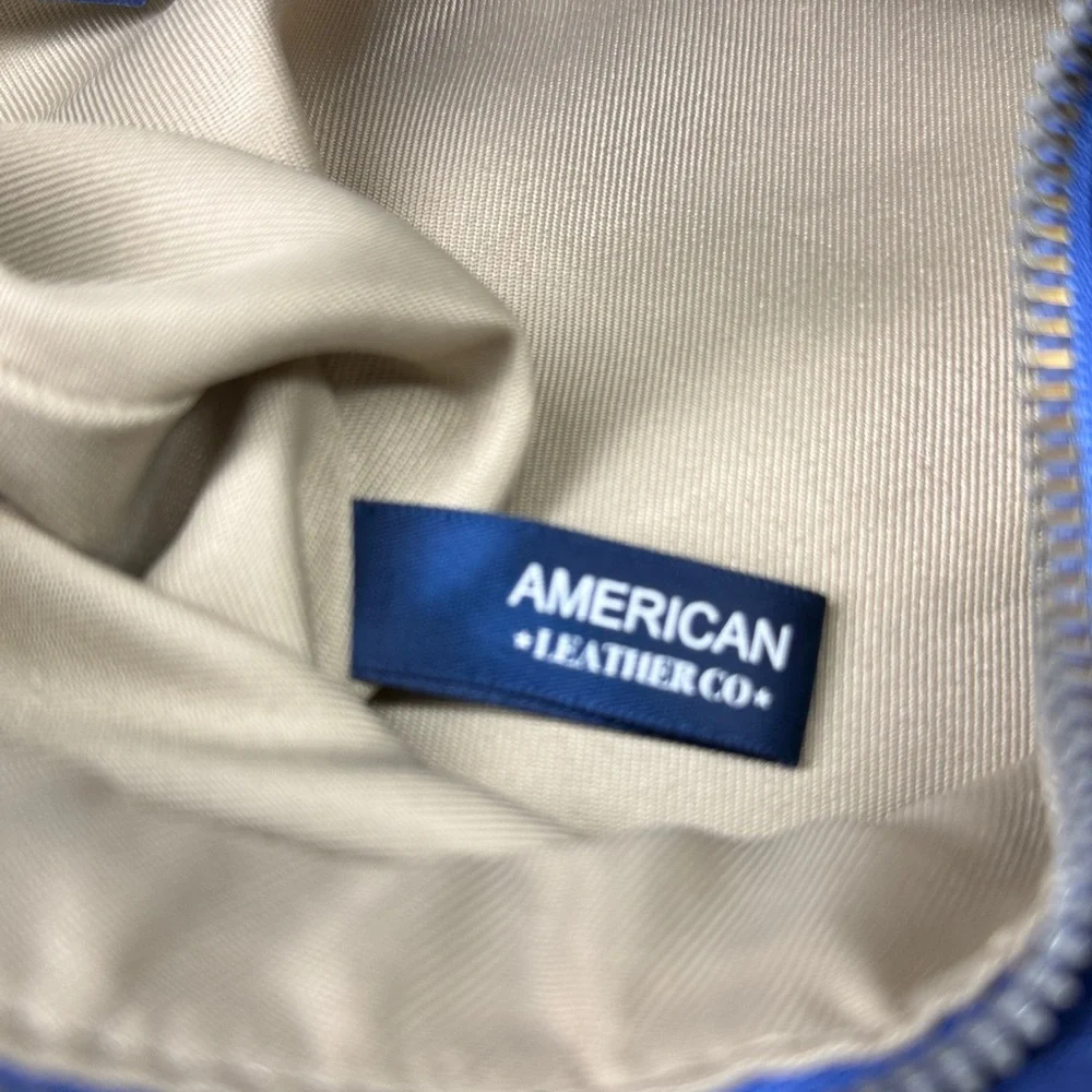 American Leather Co. Thayer Perfect Hobo‎ Bag Cerulean Blue